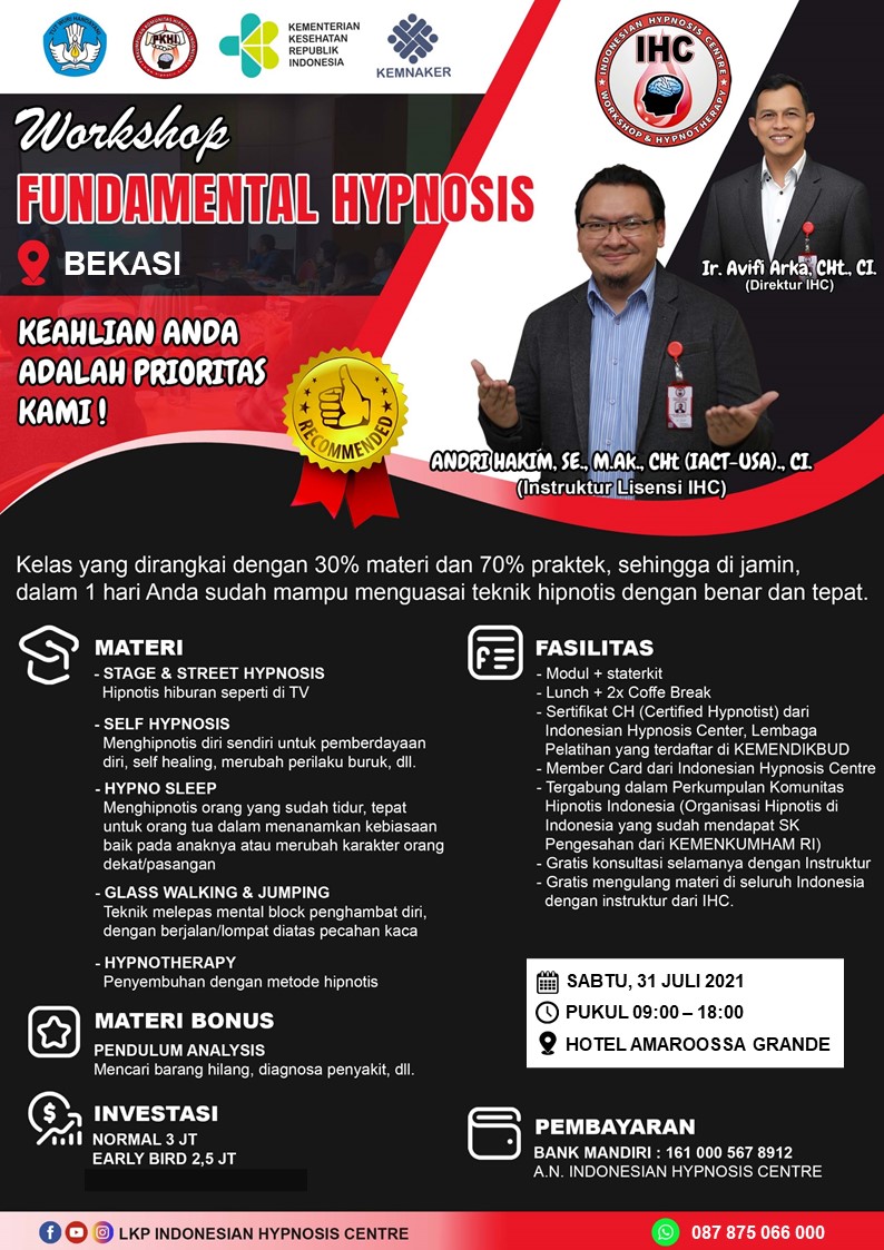 Andri Hakim - Fundamental Hypnosis - Bekasi 31 Juli 2021