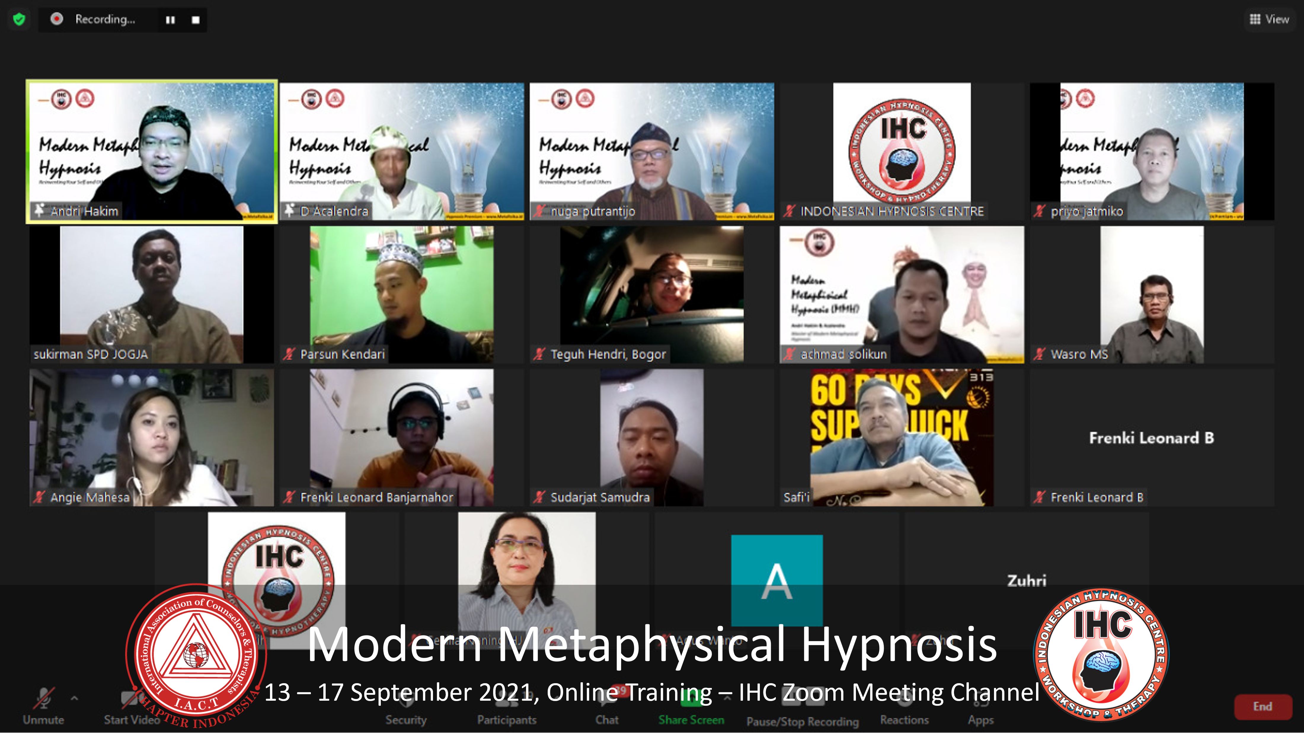 Andri Hakim 1 Modern Metaphysical Hypnosis 13 - 17 September 2021